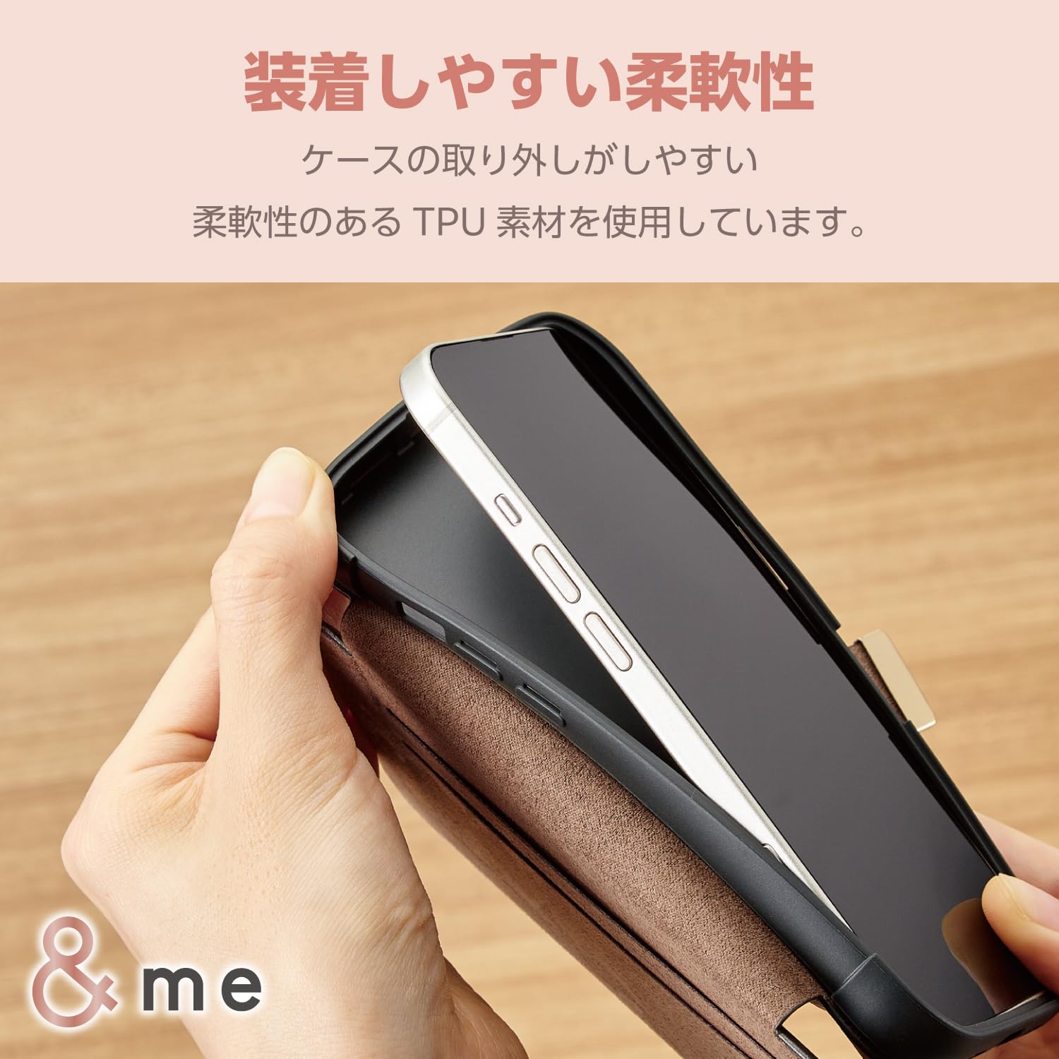 Amazon.co.jp: エレコム iPhone15 ケース &me 手帳型 レザー 革