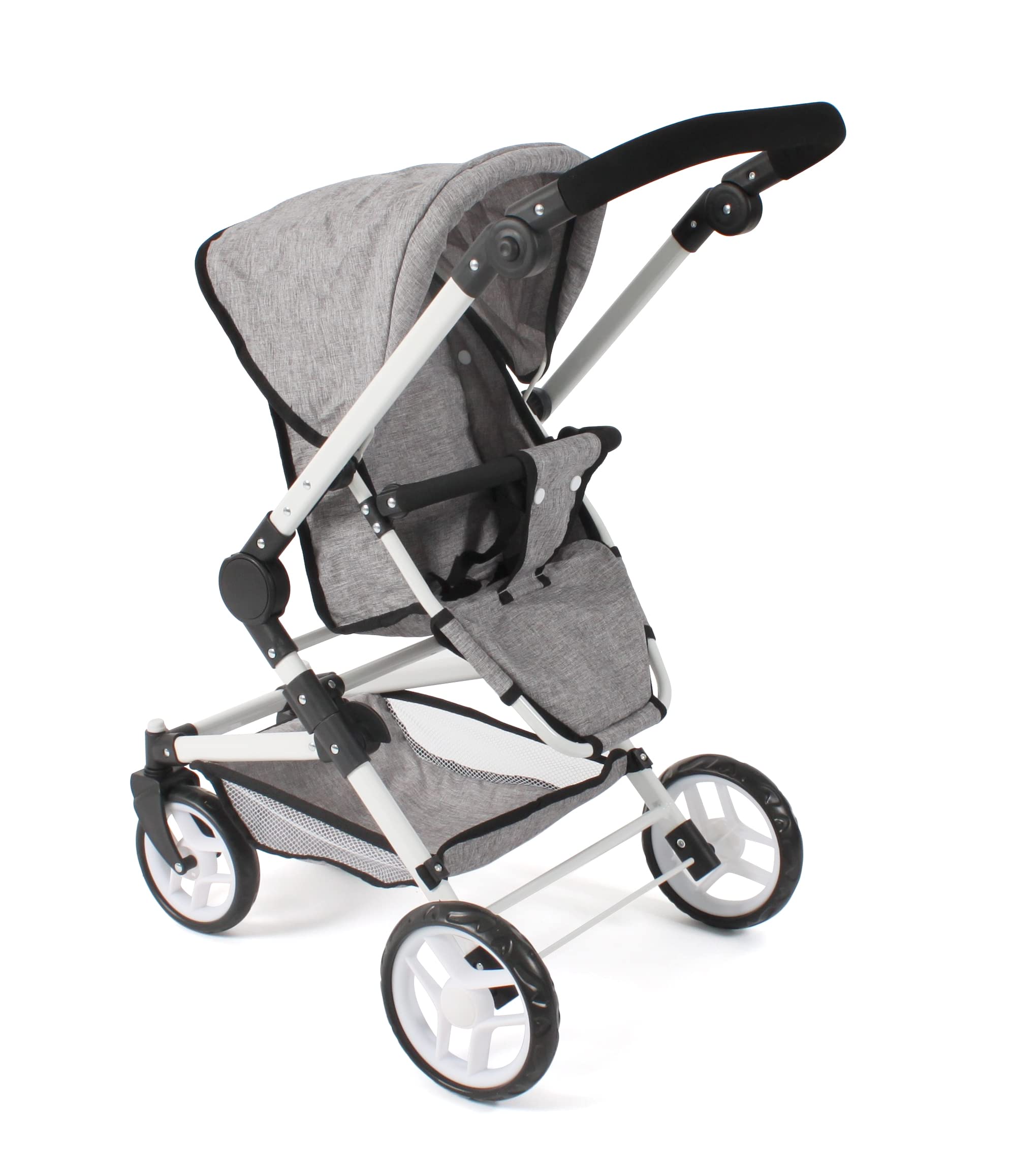 Bayer Chic 2000 645 19 wózek dla lalek kombi Fides 3 w 1, dżinsy szare, 61 x 44,5 x 85 cm