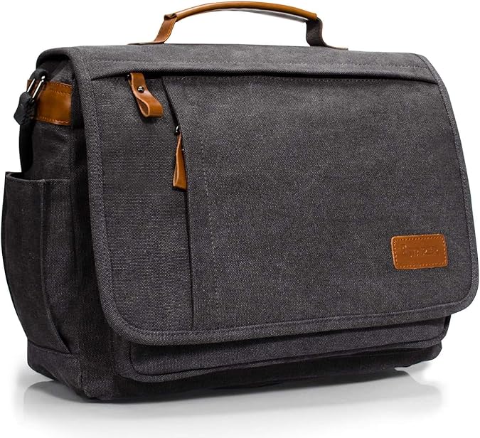 ESTARER Laptop Briefcase 15.6 Inch, Men’s Briefcase For Business/Travel, Leather Computer Office - View #9