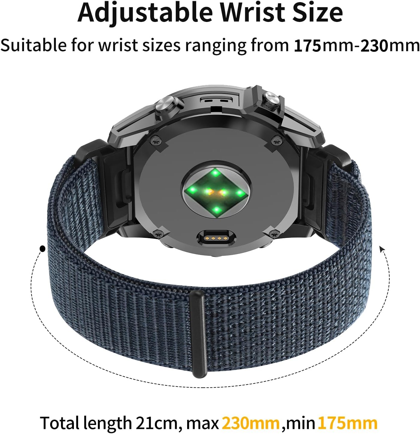 26mm Watchband Compatible with Garmin Fenix 8 pro/tactix 8 AMOLED-51mm/Fenix 7X/6X/5X/7X Pro/6X Pro/5X Plus/3 HR,Nylon Elastic Braided Strap For Descent Mk2i/3i/quatix 8 51mm/Enduro3 2 - Image 2