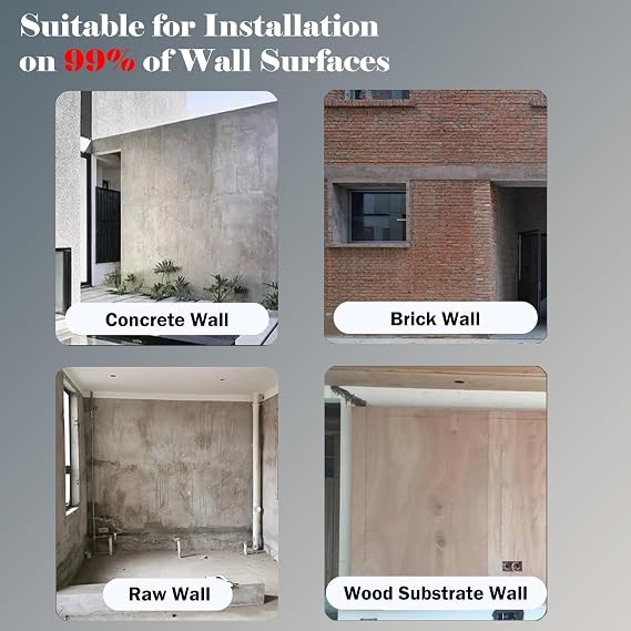 Faux Stone White Wall Panel 3D, 5cm Thick, PU Wall Tiles Waterproof Stain Resistant, Wall Cladding Panels for Paint/Ceramic Tile/Wallpaper/Wood/Plastic/Metal Wall(10 pcs)