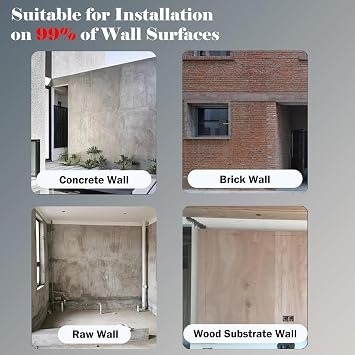 Faux Stone White Wall Panel 3D, 5cm Thick, PU Wall Tiles Waterproof Stain Resistant, Wall Cladding Panels for Paint/Ceramic Tile/Wallpaper/Wood/Plastic/Metal Wall(10 pcs)