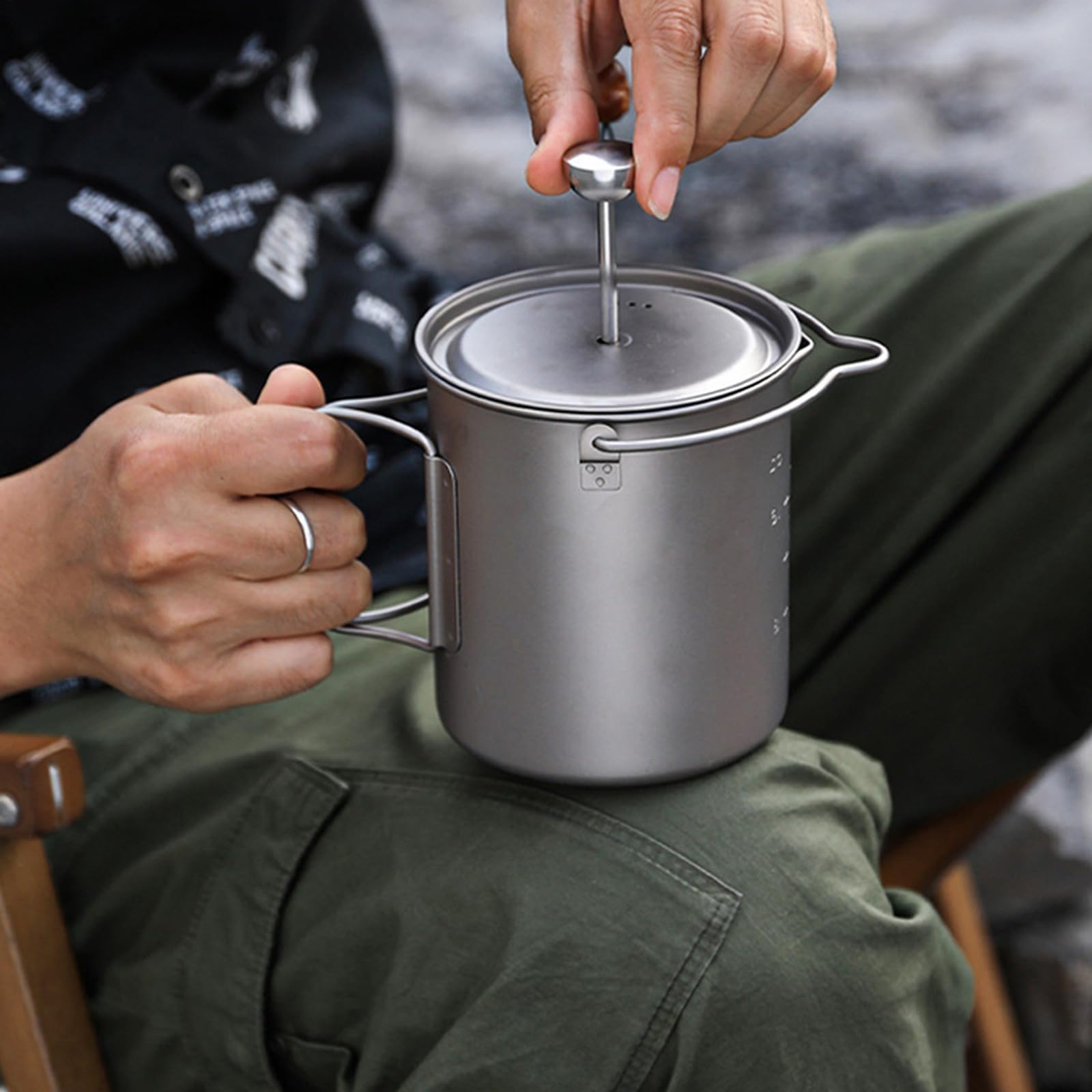 Prensas francesas para café, construcción de metal, sistemas de filtración de 3 etapas, para viajes, tazas de café para acampar en casa