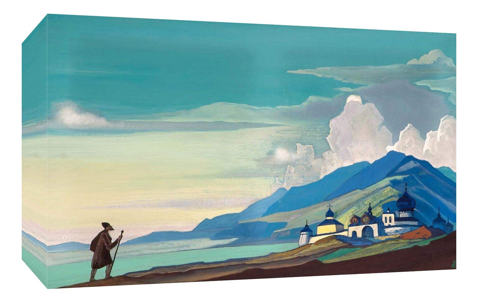 Tallenge - Nicholas Roerich - Pilgrim of The Radiant City (1933) - Medium Gallery Wrap(Canvas,15 x 24 inches, Multicolour)