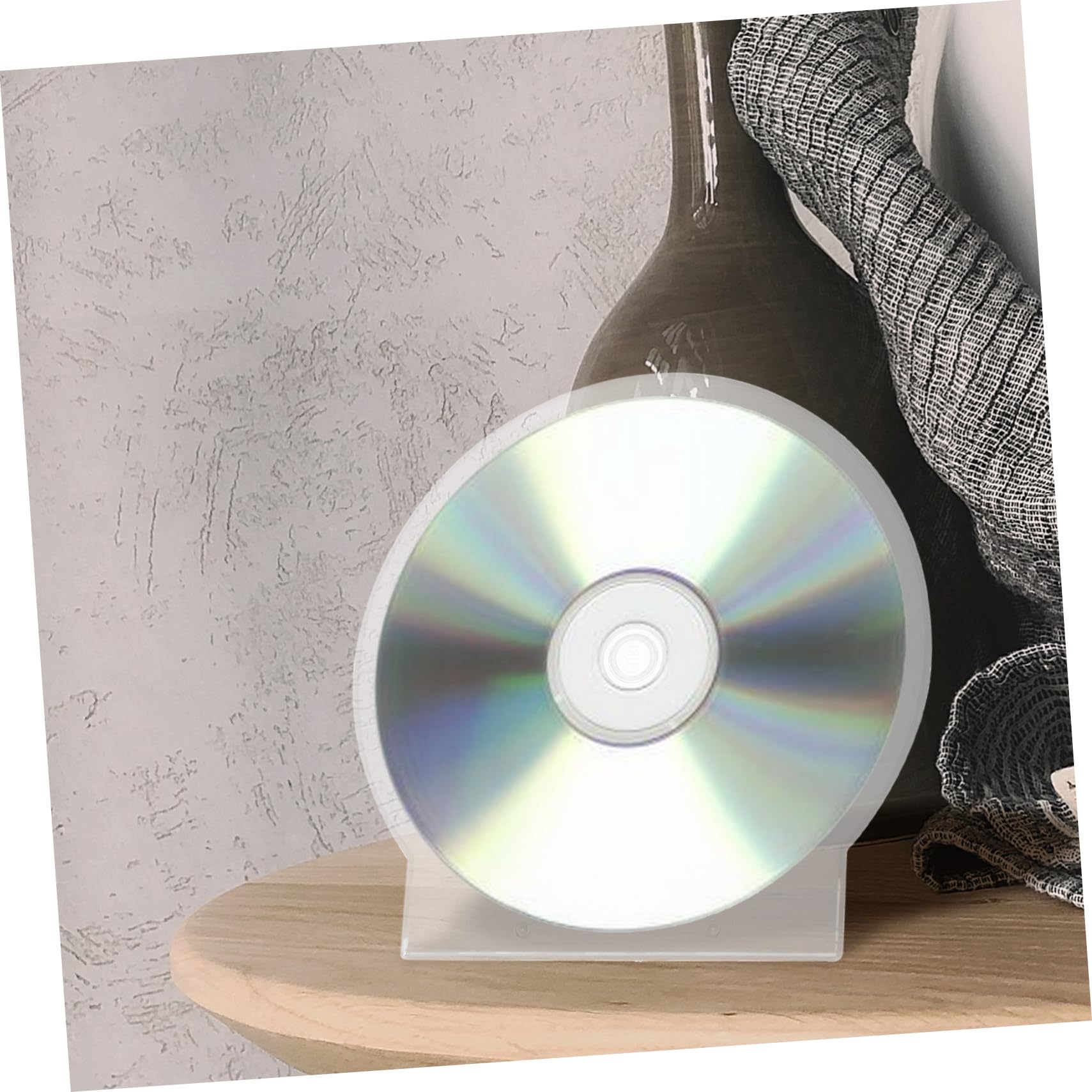 Ciieeo Custodia per CD Rigida Design Rafforzato, Custodia Trasparente per 50 Dischi, Organizzatore per Dischi Portatile