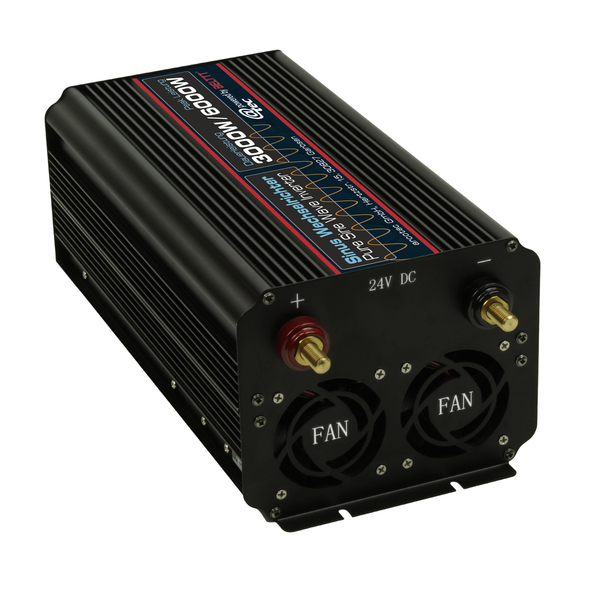 @tec Reiner Sinus Wechselrichter Spannungswandler Inverter 3000W - Peak Leistung 6000W - 24V auf 230V
