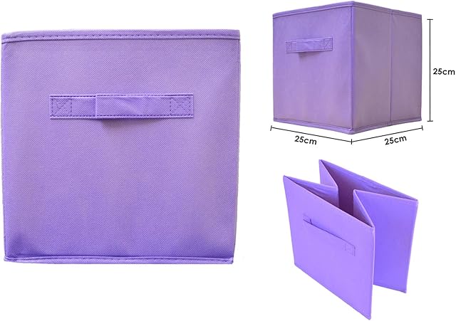 Folding Storage Cube Space Saver Tidy Home Bedroom Playroom Toys Pack of 4 Foldable Storage Cube Home Storage Storage Box Storage Chest Folding Storage Box