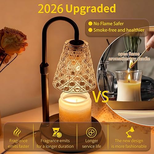 Miniatura 4 de Lámpara calentadora de velas con temporizador regulable, regalos para el día de San Valentín para ella, mamá, regalos de inauguración de la casa,