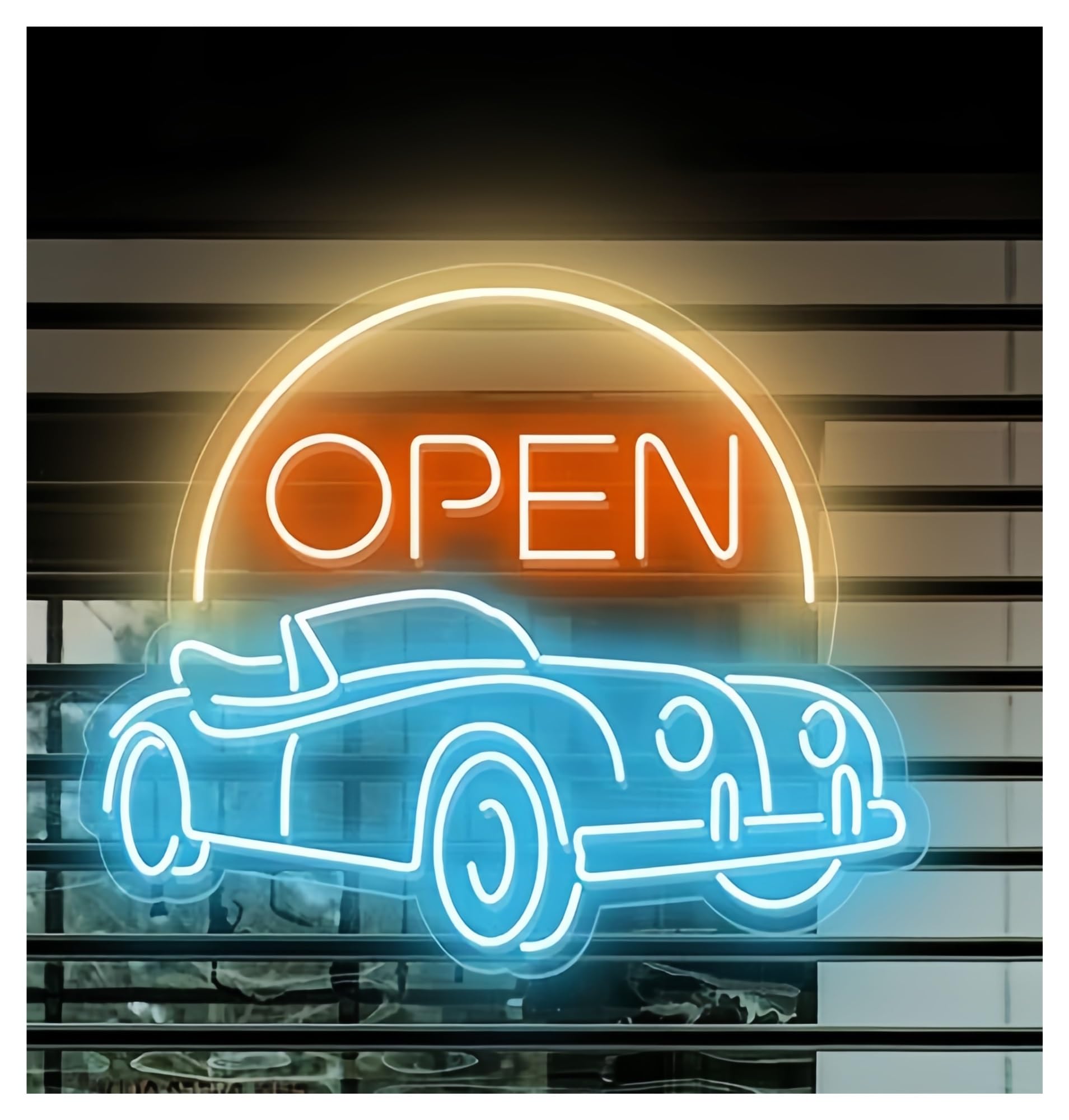 SHOUXI Sign Lamp Car Neon Signs Garage Decoration Garden Wall Light for Home Office Store 60X49cm(H)