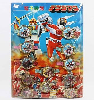 デンジマン　ソフビ　当時もの　昭和レトロ Amazon.co.jp: 当時物 電子戦隊デンジマン 5体セット フィギュア