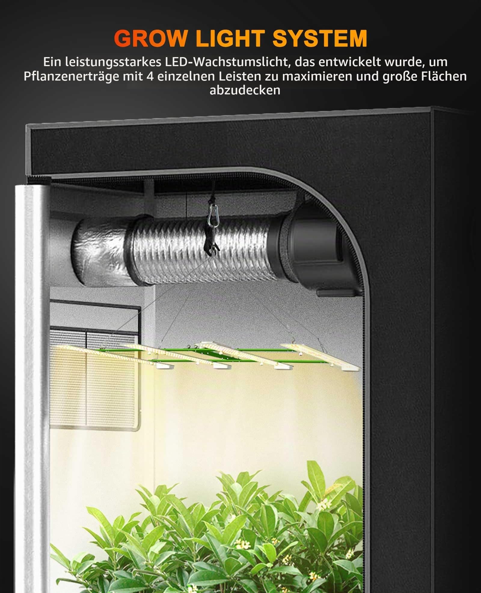 DragonLight 2024 Neueste MW4000 Pflanzenlampe LED Vollspektrum mit UV IR 200W LED Grow Lampe mit 3-Meter-Kabel für Gewächshaus und Zimmerpflanzen Gemüse Blume für Growzelt 90x90cm 120x120cm