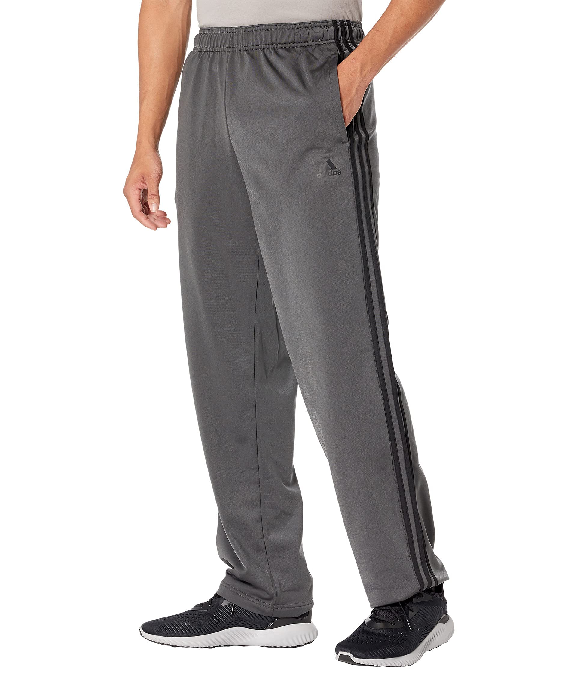 Men's Essentials Warm-up Open Hem 3-Stripes Tracksuit Bottoms