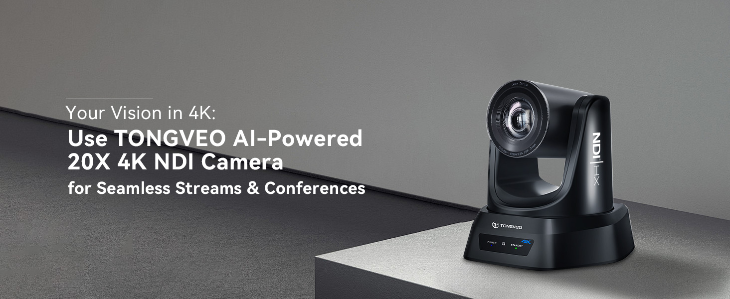 Amazon.com: TONGVEO 4K NDI PTZ Camera AI Auto-Tracking 20X Optical