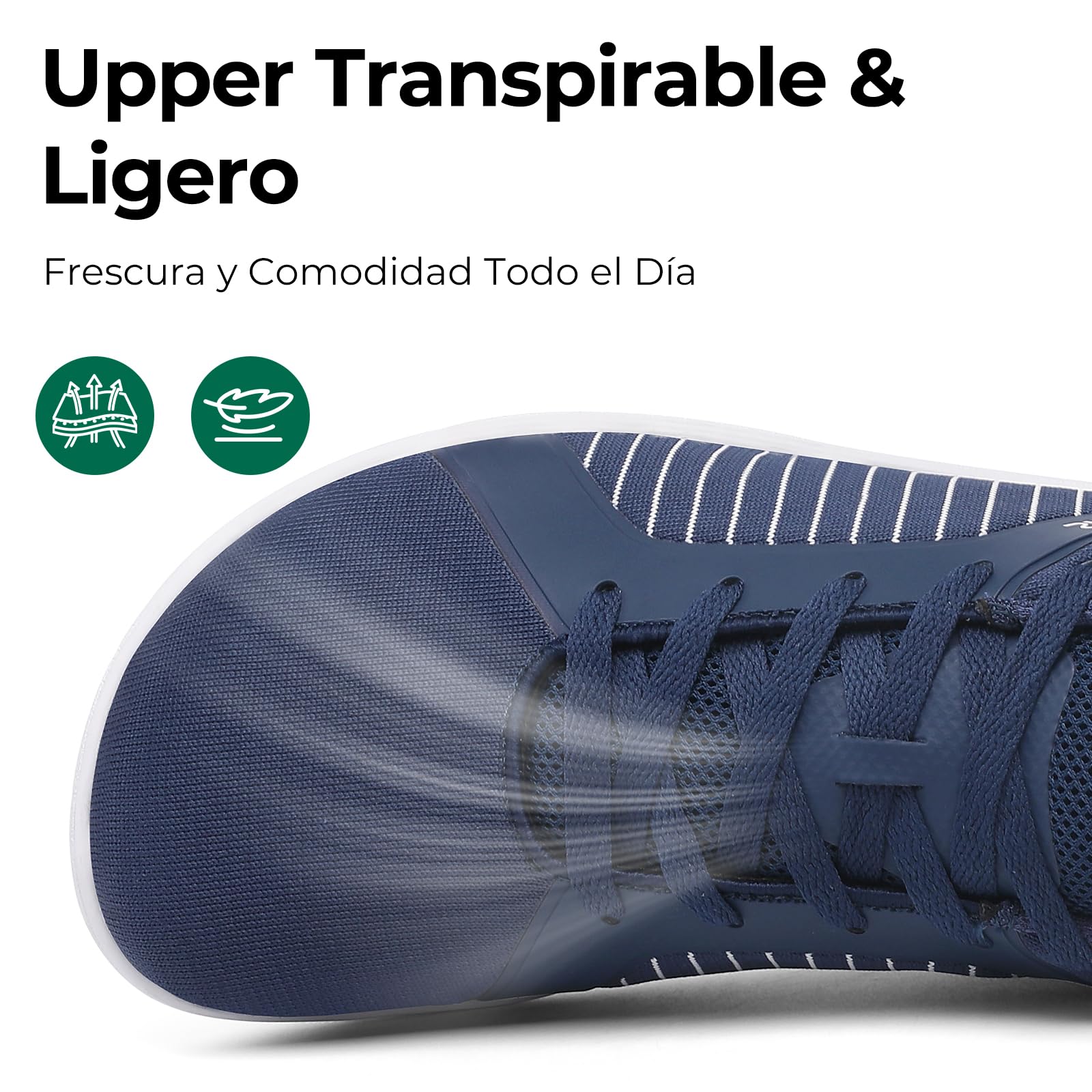 SAGUARO Hombre Zapatillas Barefoot Casual con Puntera Ancha para Uso Diario en Ciudad,Escuela y Viaje Gr.36-48