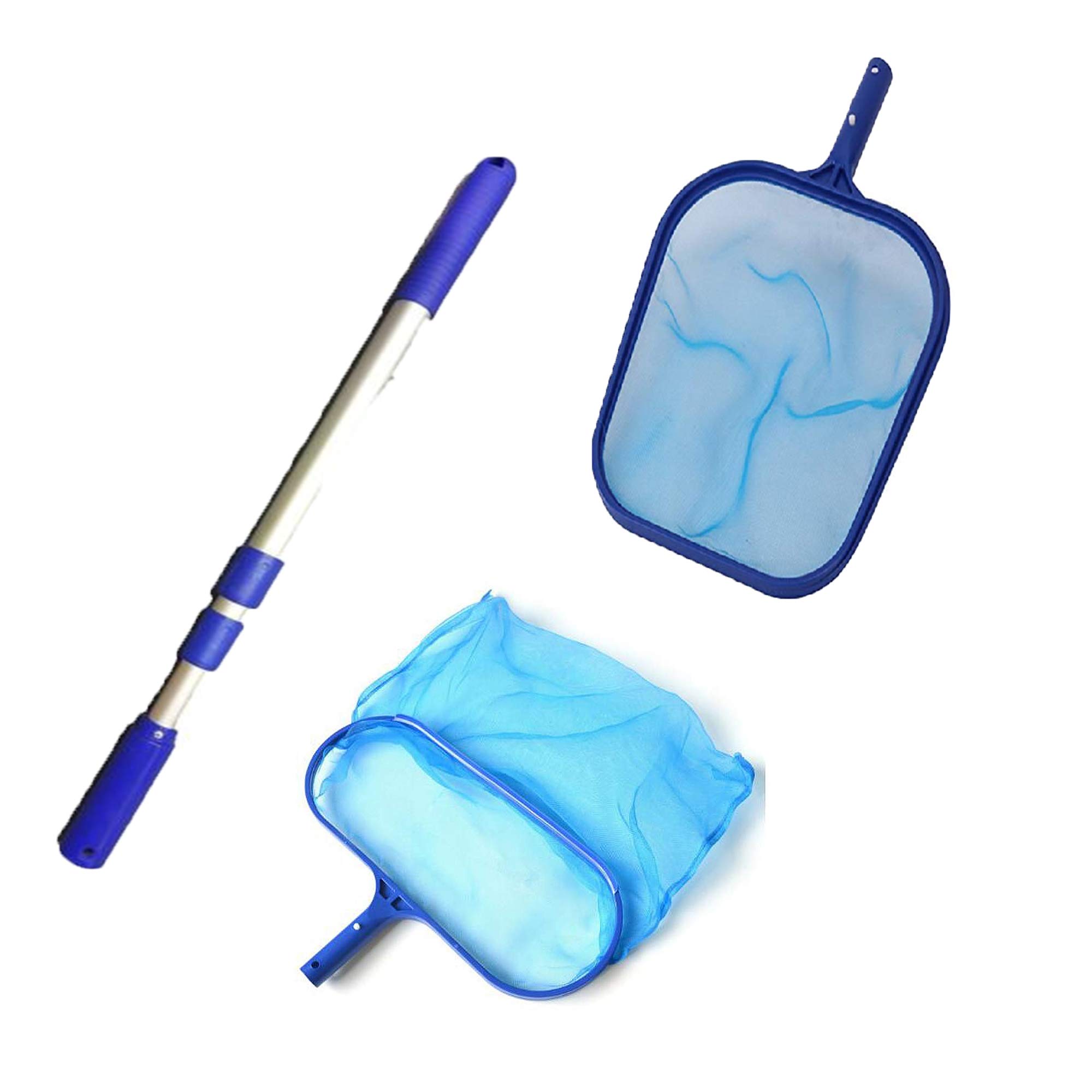 Suds-Online For Swimming Pool Deep Leaf Net + Skimmer Net + Telescopic Pole For Hot Tubs And Ponds