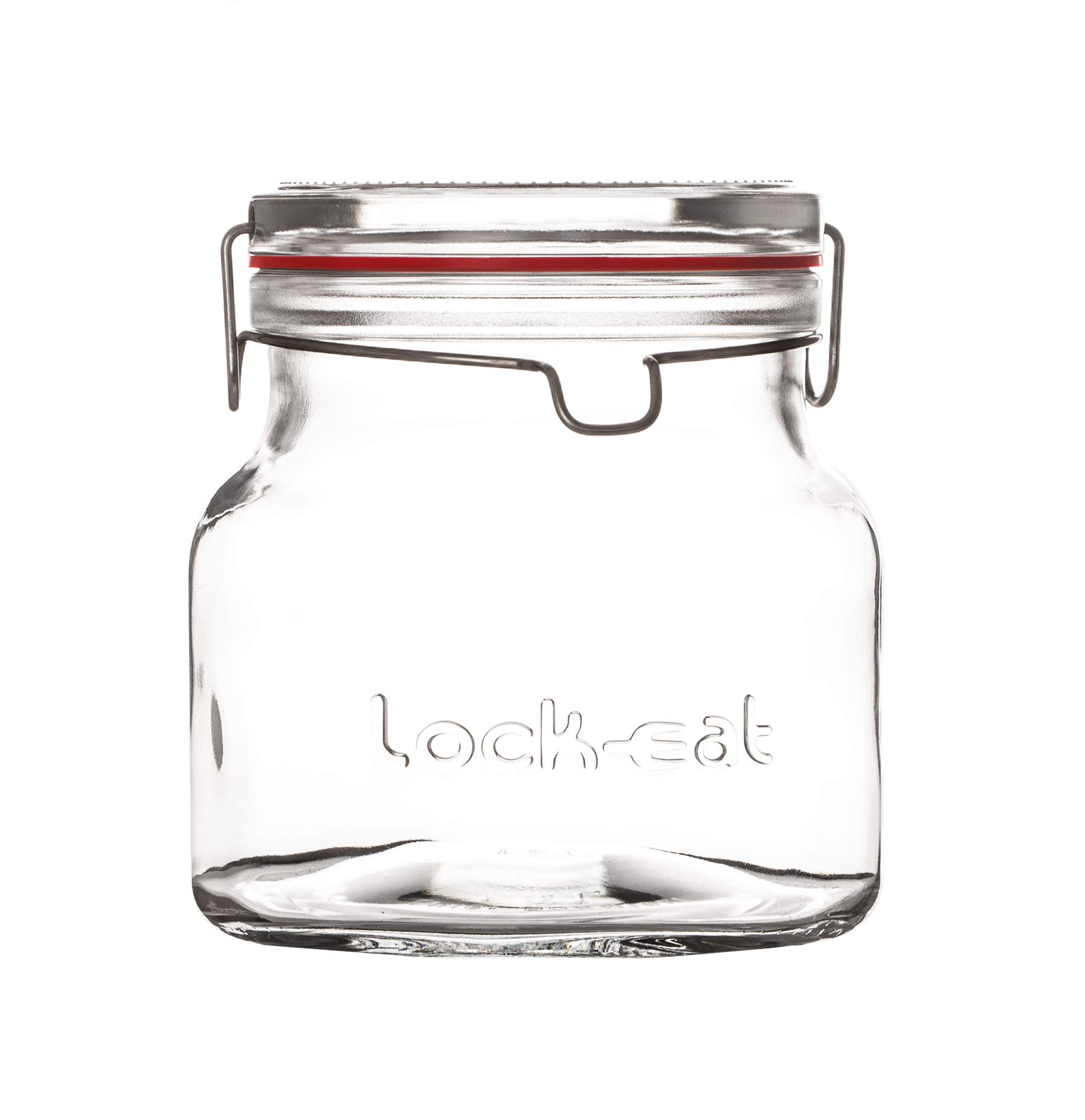 Bormioli - Barattolo per conserve con coperchio, 1,5 l, con guarnizione in gomma, lavabile in lavastoviglie