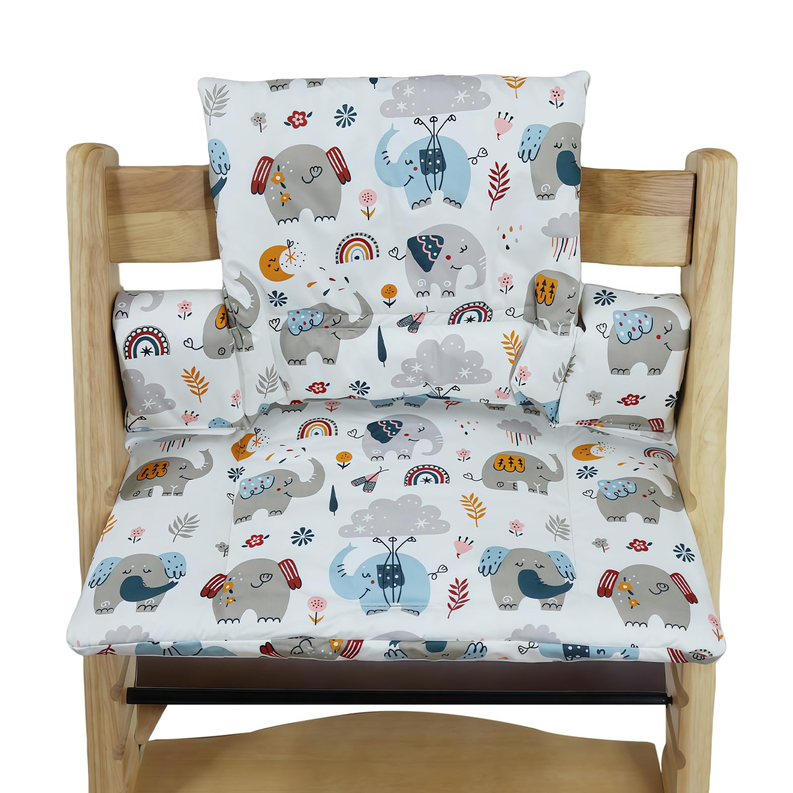 Cuscino per Seggiolone per Bambini per Stokke Tripp Trapp, Set di 2 Cuscini Impermeabili per Seggiolone, Cuscino Seduta Morbido Rimovibile per Neonati, Facile da Pulire, Facile da Fissare