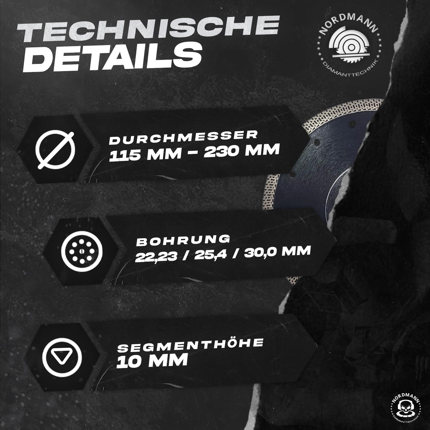 Diamant Trennscheibe FS-850 speed - 200 x 25,4 mm, Diamantscheibe für Stein, Granit, Keramik, Ziegel, Fliesen-Scheibe mit hoher Schnittgeschwindigkeit