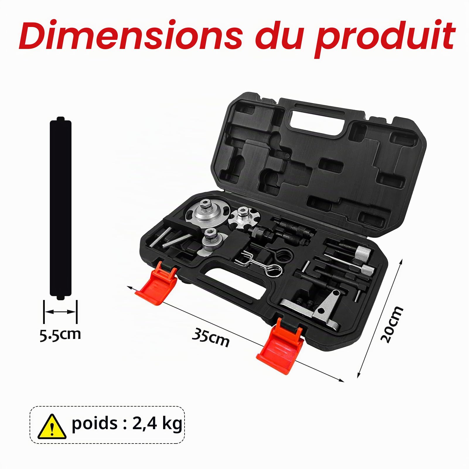 JAOGAUS Outil de Calage de Moteur Diesel Compatible avec Audi A6L 2.7 | Ensemble D'outils de Blocage D'arbre à Cames Compatible avec 4.0 4.2Tdi V8 CRD A8, A6, A5, A4, Q5, Q7