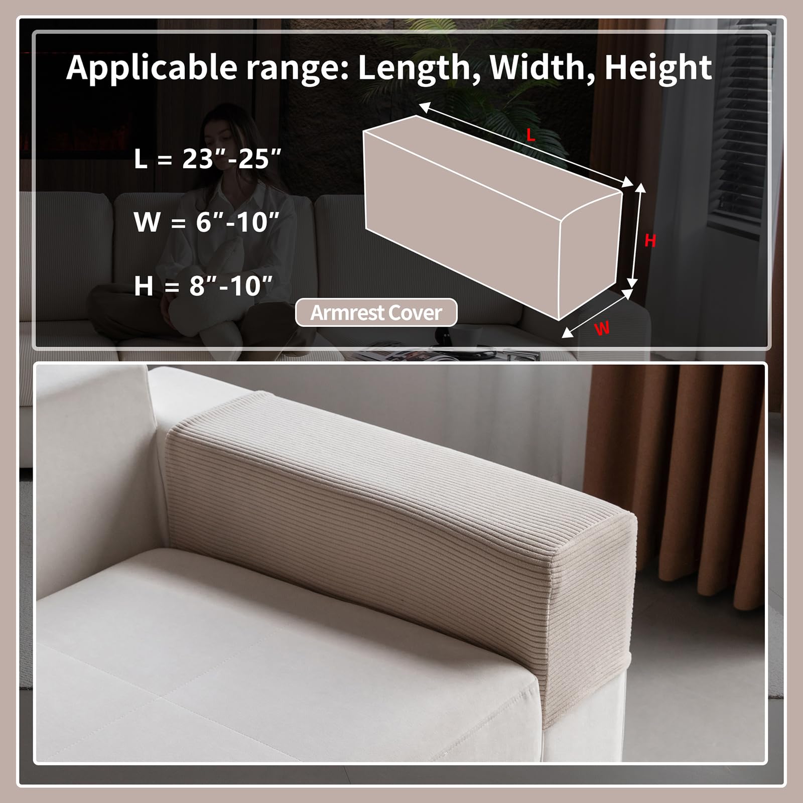 OHSIO Stretch Sofa Covers for Sectional Couch, Soft Washable Sofa Slipcovers 2 3 4 Seater, Pet-Friendly - Image 2