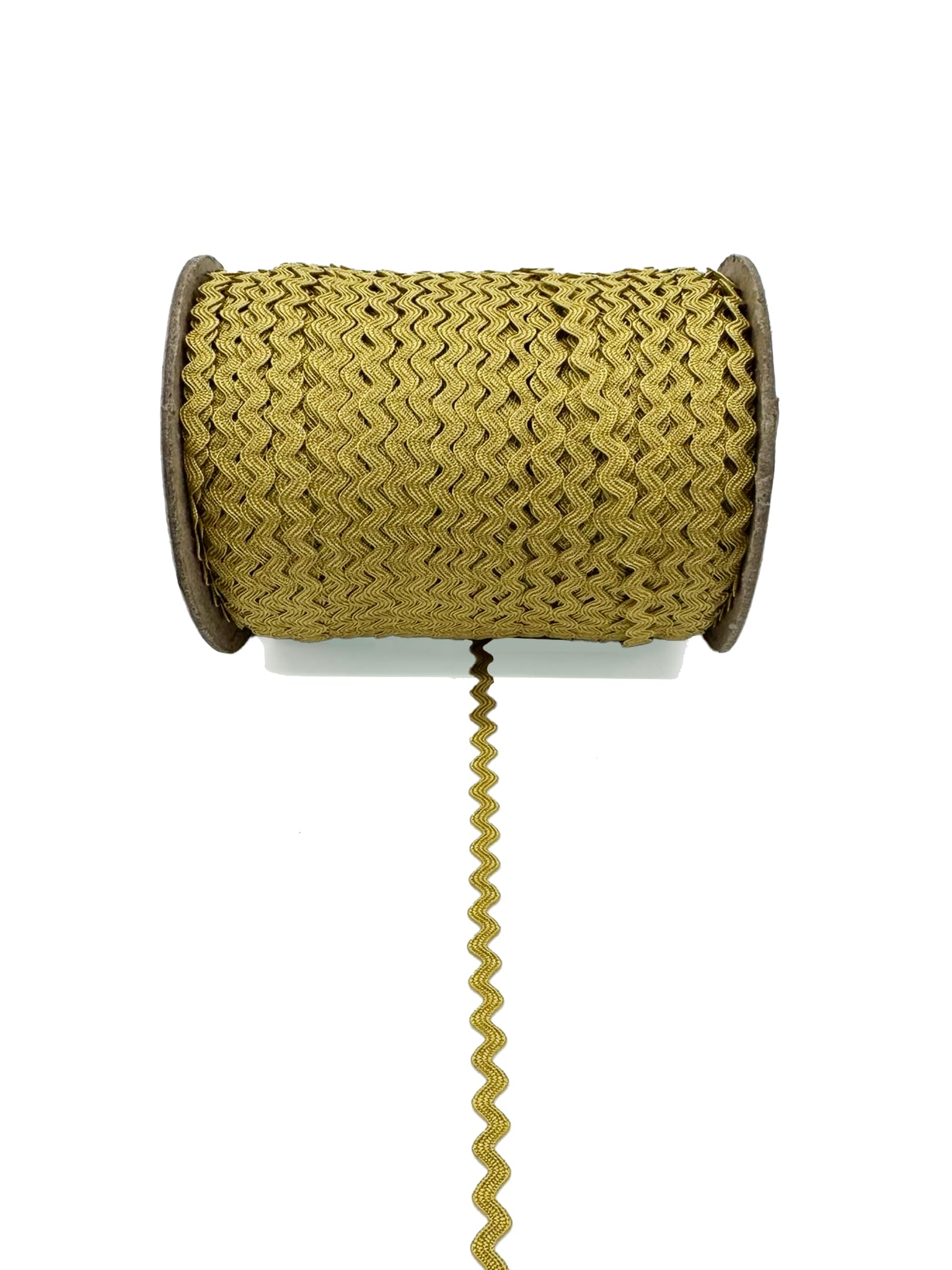 Antique Gold 3/16" (5mm) Baby RIC Rac Trim – 24 Yards – Wavy Braid, Ideal for Sewing, Quilting, Hair Bows, Crafts