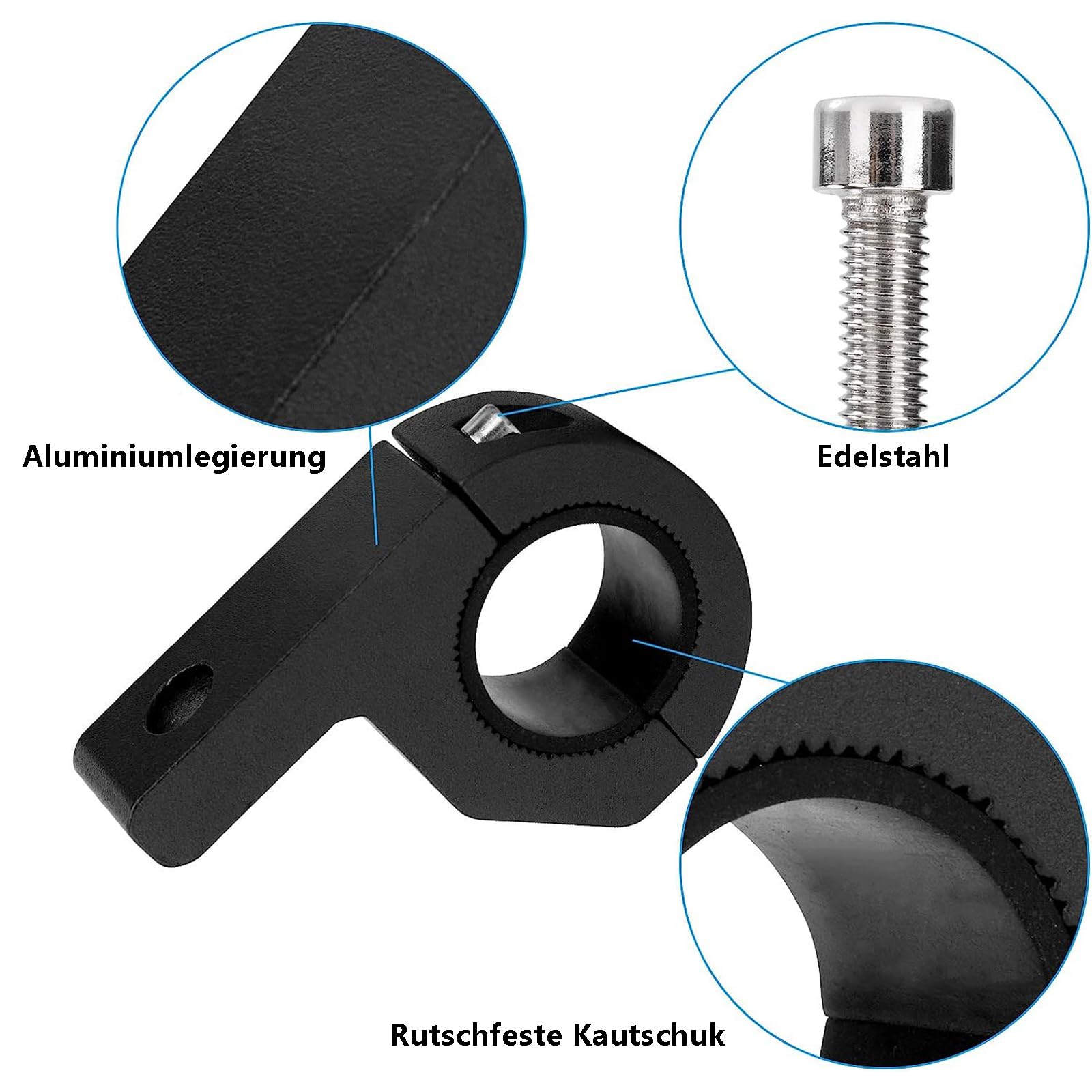 Uchwyt do lamp roboczych, uniwersalny uchwyt do listwy świetlnej 19-32 mm, do przedniego pałąka ochronnego, samochodów terenowych, samochodów ciężarowych, motocykli, łodzi, 4 sztuki