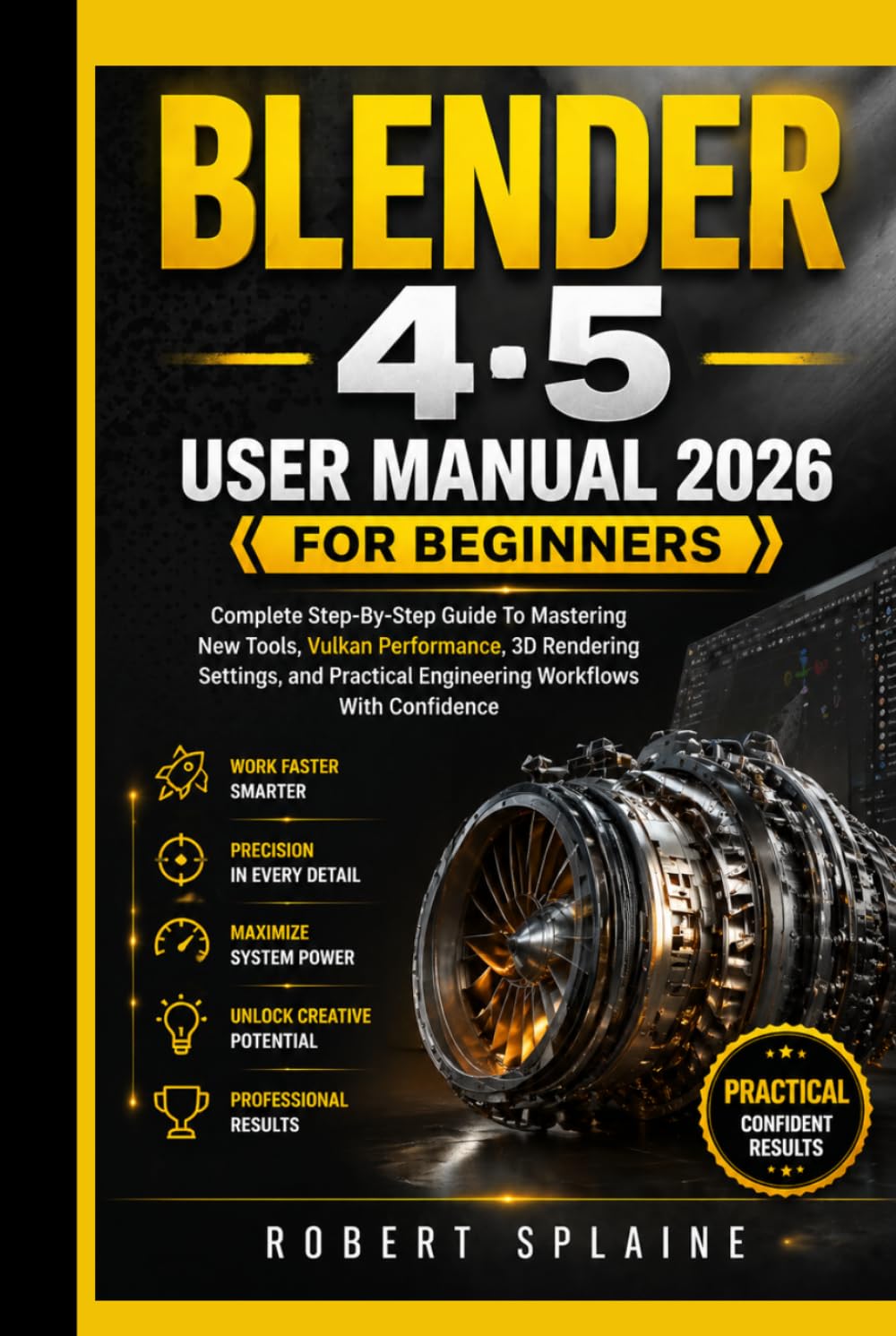 BLENDER 4.5 USER MANUAL 2026 FOR BEGINNERS: Complete Step-by-Step Guide To Mastering New Tools, Vulkan Performance, 3D Rendering Settings, and Practical Engineering Workflows With Confidence.
