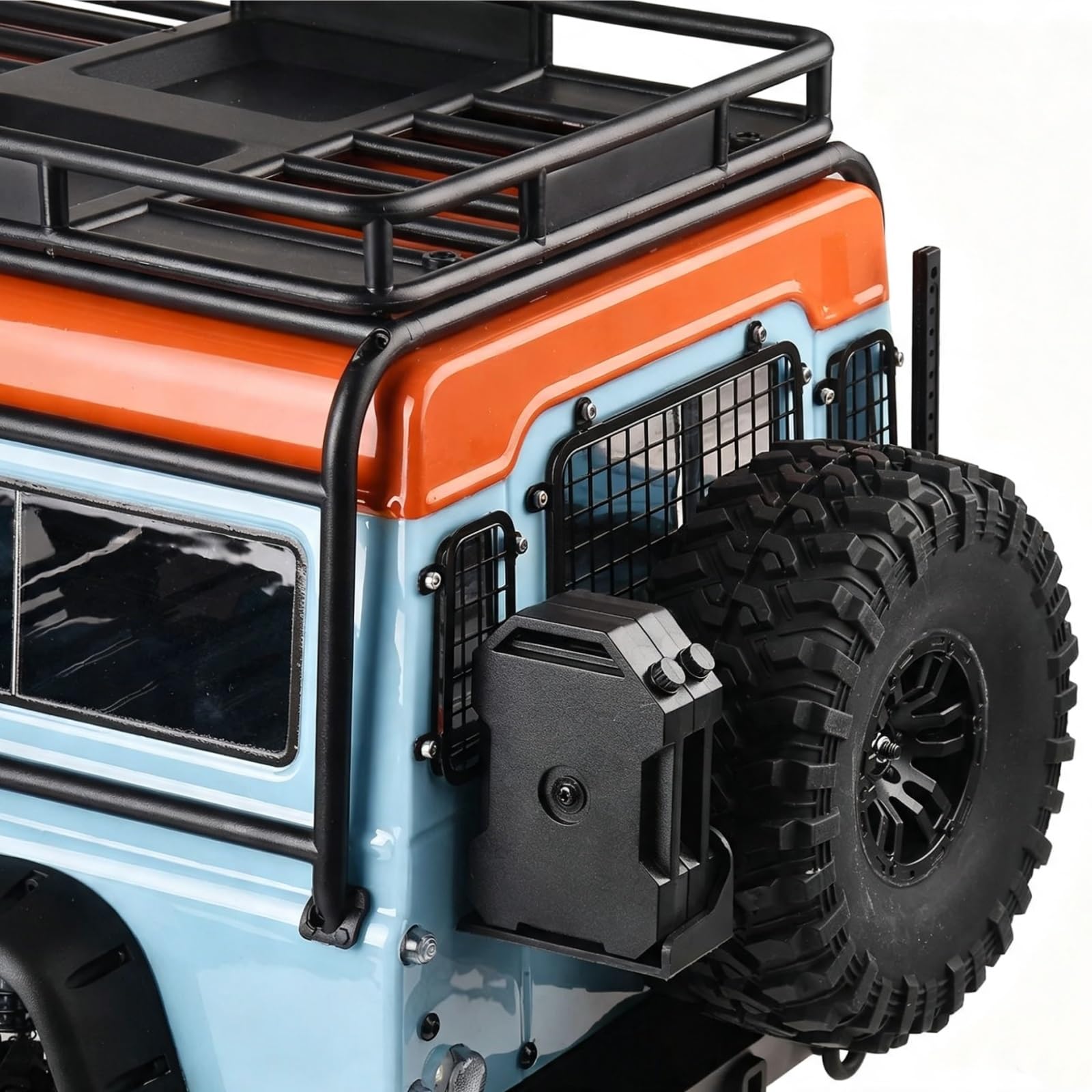 Lunotto Posteriore Maglia Lamiera Acciaio Inossidabile Per MJX Per H8H Per Defender 1/8 RC Auto Aggiornamento Parti Riparazione Modifica Accessori Decorativi Parti Riparazione RC