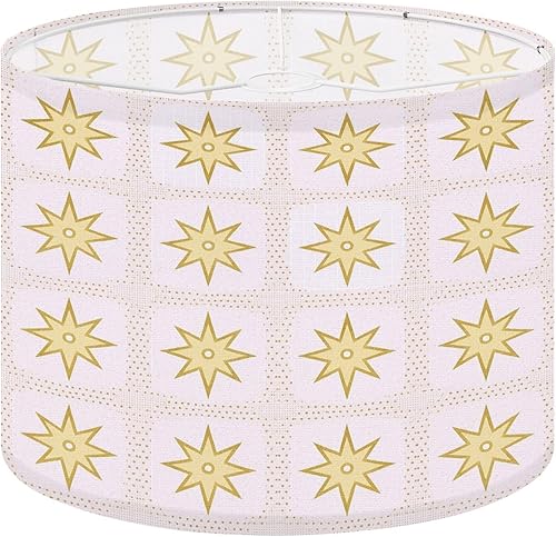 Miniatura 9 de Pink Lamp Shades 70 s Retro Funky 60s 70s Aesthetic Style Mid Century Modern Lampshades Boho 1 Pack Light Shade for Table Lamps Floor Lamps Drum