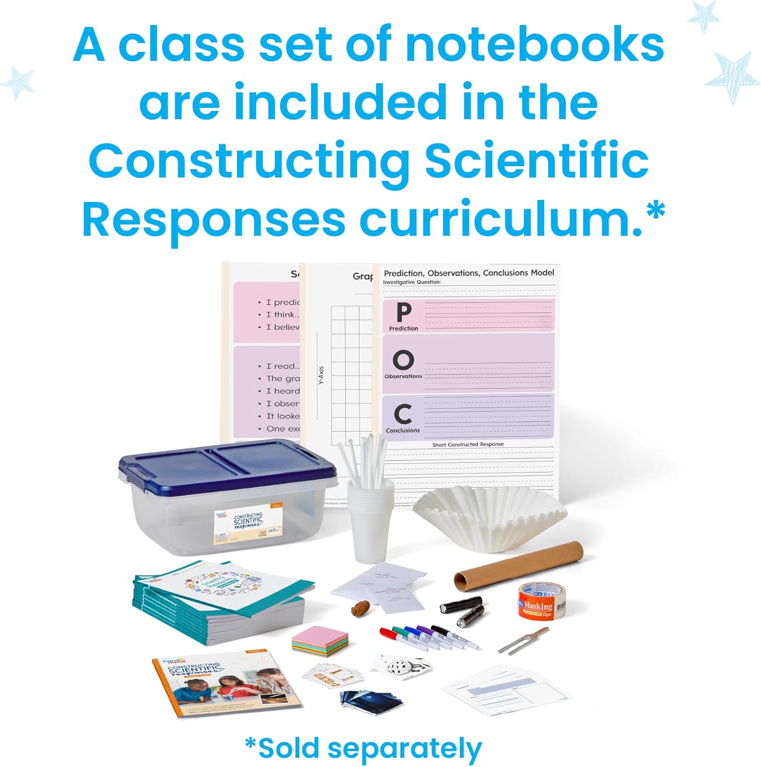 hand2mind Scientific Reasoning Notebook, Grades K–2, Elementary Classroom Must Haves, Science Teacher Supplies, STEM Lab Notebooks for Kids (Set of 10)