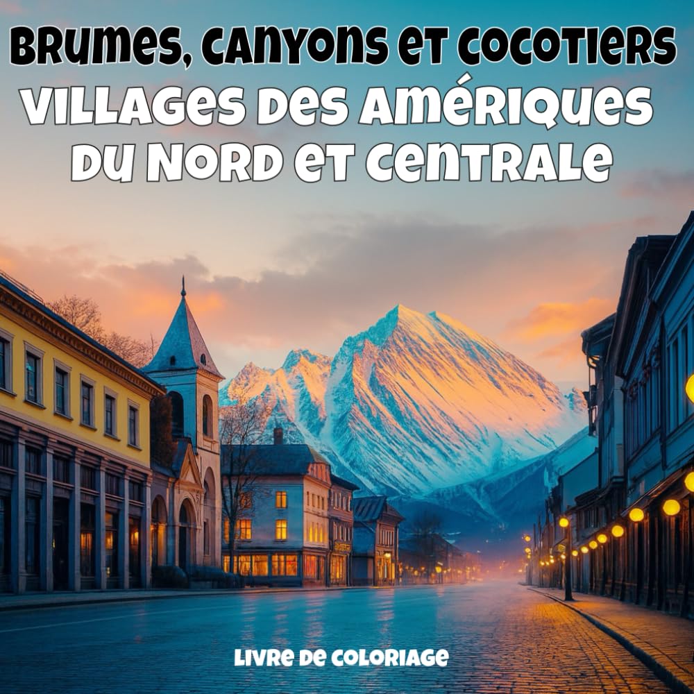 Brumes, canyons et cocotiers - villages des Amériques du Nord et Centrale: Livre de coloriage anti-stress pour adultes — 40 illustrations uniques de ... apaisants (Villages du monde à colorier)