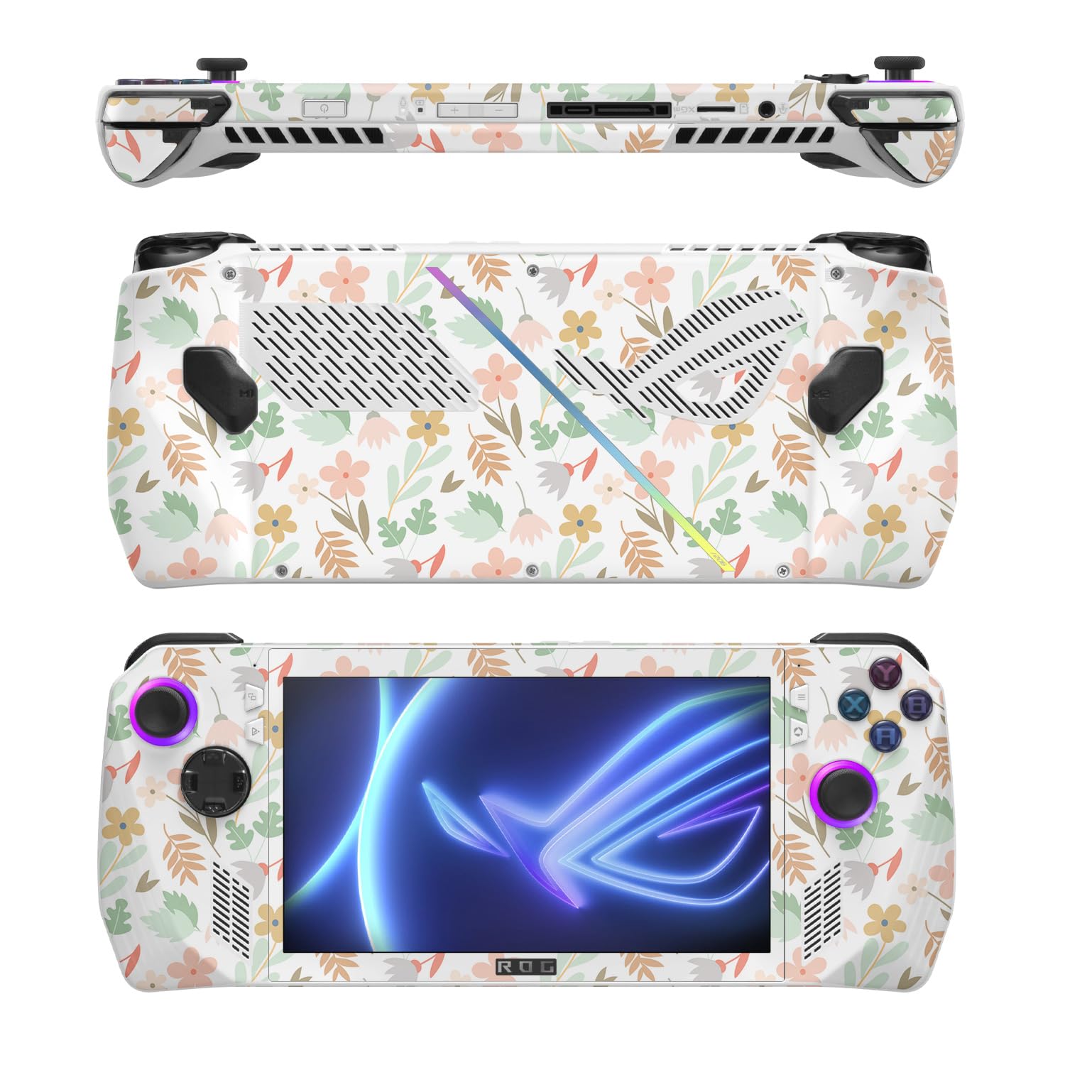 MightySkins Skin Compatible with Asus ROG Ally - Neutral Flowers | Protective, Durable, and Unique Vinyl Decal wrap Cover | Easy to Apply, Remove, and Change Styles
