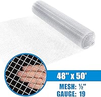 Vista 2 de Fencer Wire Paño galvanizado de calibre 19 con malla de 1/2 x 1/2 pulgadas para gallinero/correr/jaula/correr/correr/correr/correr/verduras, jardín