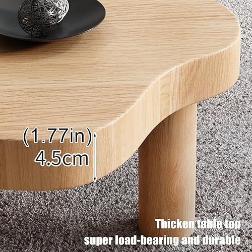 Miniatura 4 de Mesa auxiliar de nube irregular con 3 patas, mesa de café moderna de borde redondo grueso, bonita mesa auxiliar auxiliar para sala de estar,