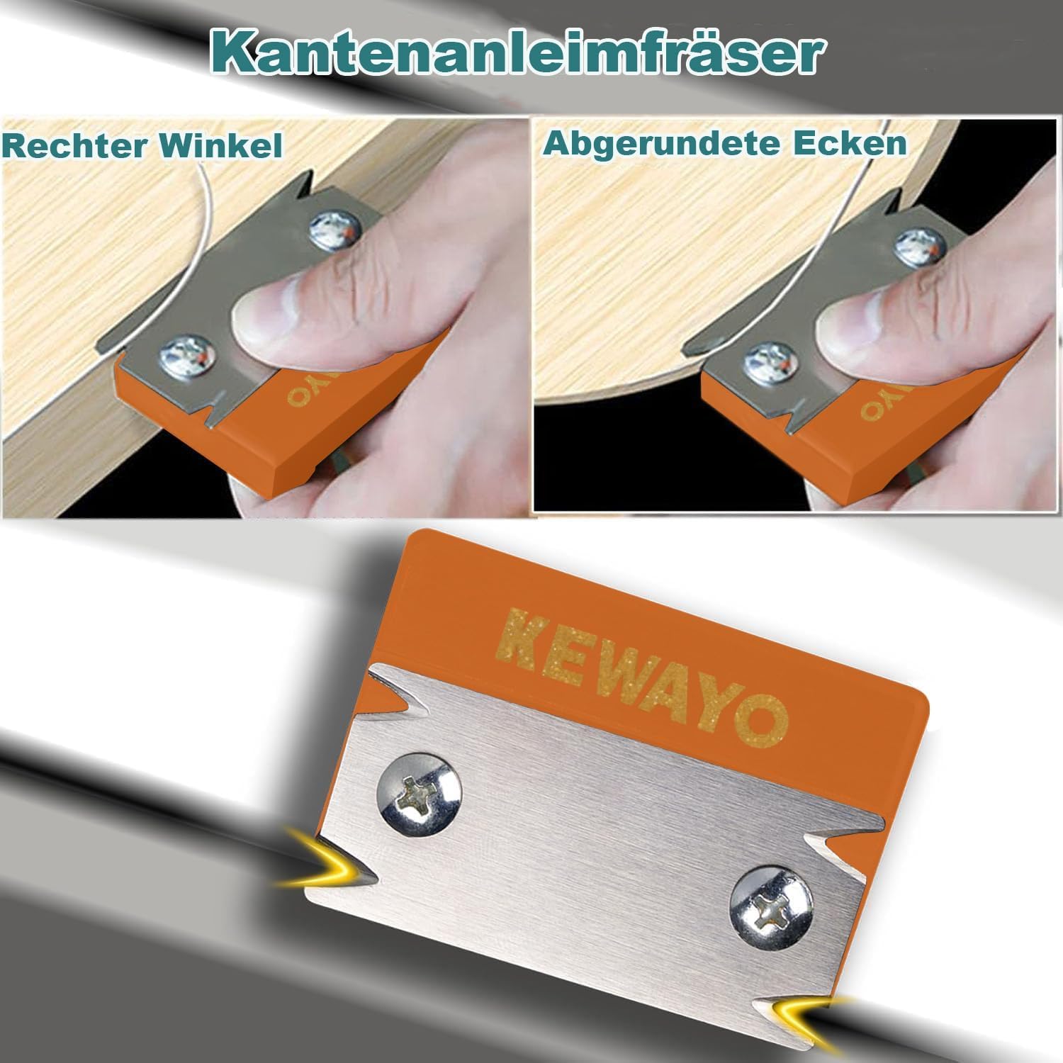 KEWAYO Coupe-Bordure Manuel PVC & Bois – Outil De Finition Précis Avec 10 Lames + Grattoirs, Bricolage Pro