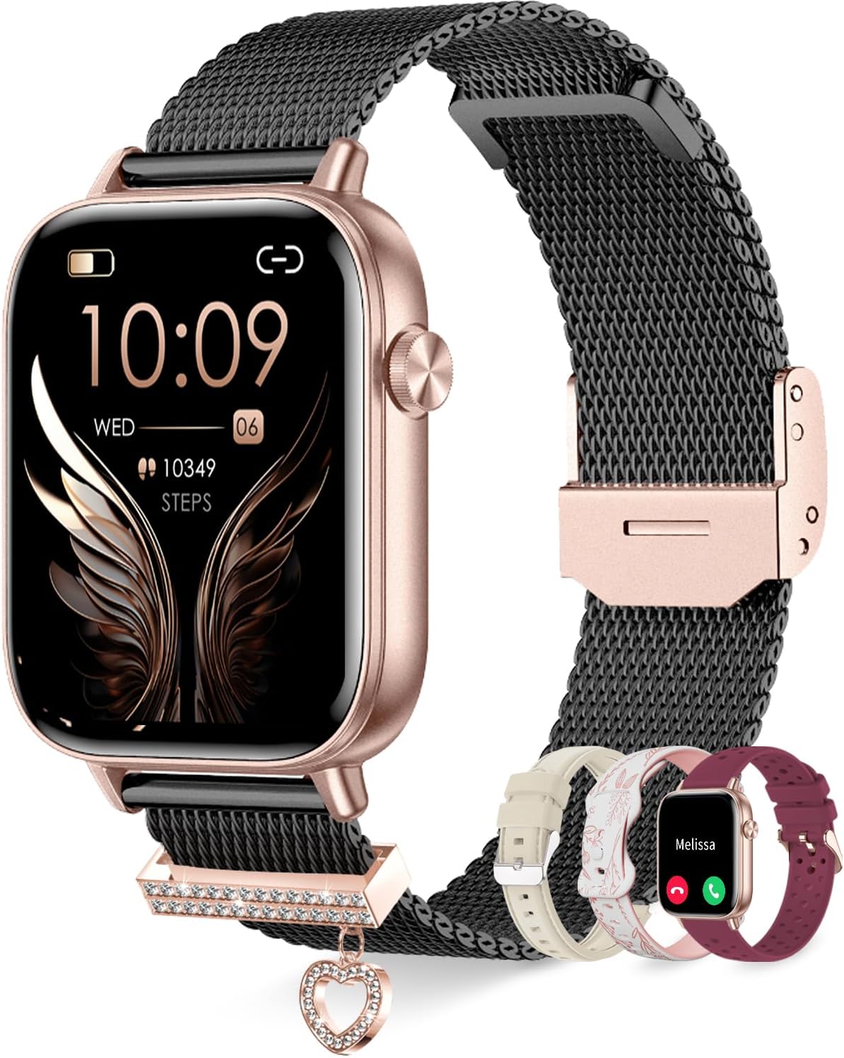 Smart Watches for Women with Bluetooth Call 4 Bands 1.83″ Fitness Watch for iPhone Android Activity Tracker Pedometer Heart Rate Sleep SpO2 Monitor Smartwatch with Notifications 110+ Sports Smart Watches for Women with Bluetooth Call 4 Bands 1.83″ Fitness Watch for iPhone Android Activity Tracker Pedometer Heart Rate Sleep SpO2 Monitor Smartwatch with Notifications 110+ Sports