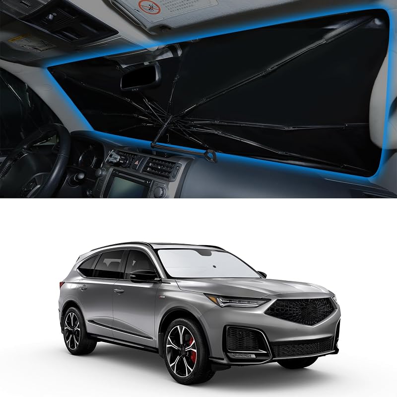 Protetor solar tipo guarda-sol para para-brisa YYCKE compatível com Acura MDX 2014 a 2020 VR147