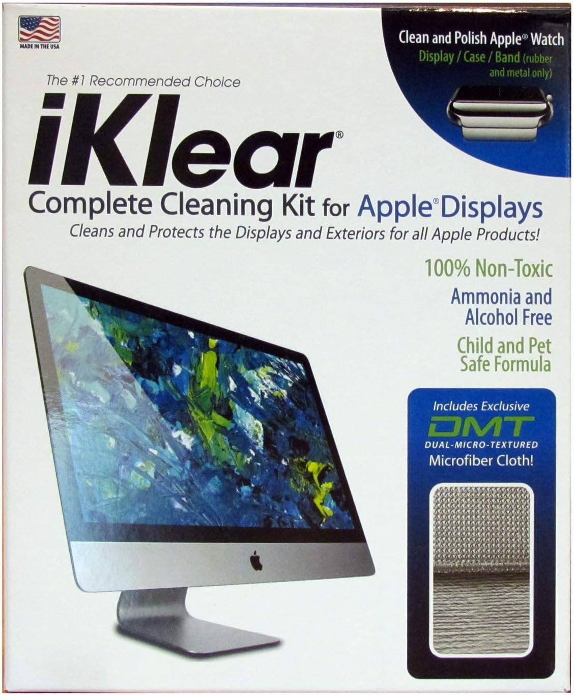Complete Cleaning Kit with soution and cloth for your iPad, iPhone, Macbook, iMac & TV Screens
