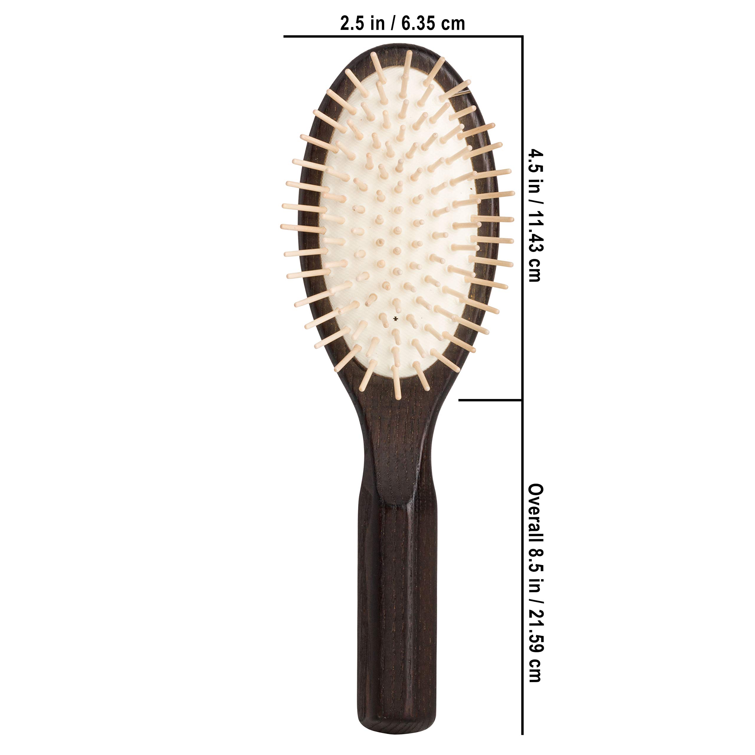 Redecker – 730009 Cepillo para cabello ovalado, púas de arce, madera térmica