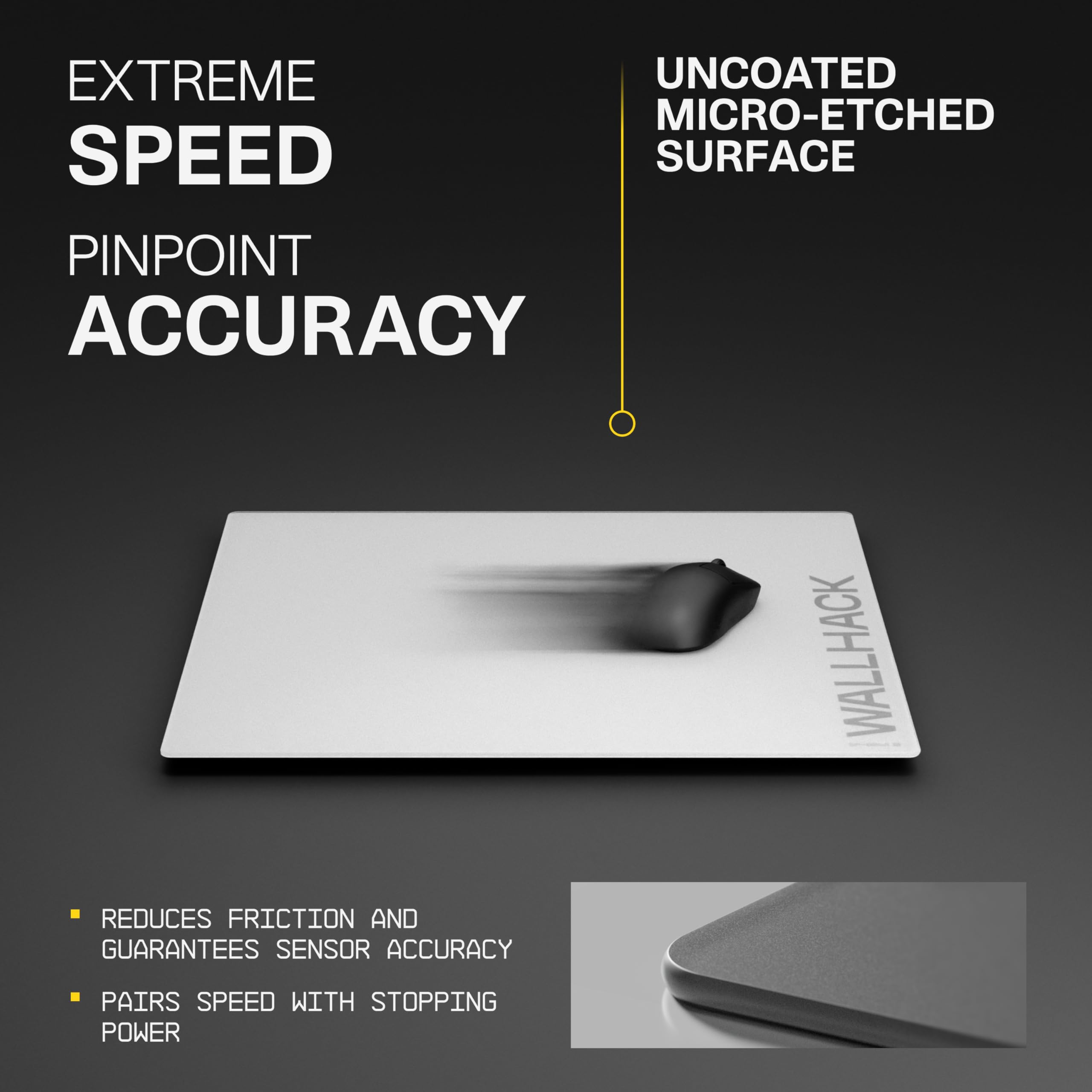 Wallhack SP-004A Glass Gaming Mouse Pad – 4th Gen Micro-Etched