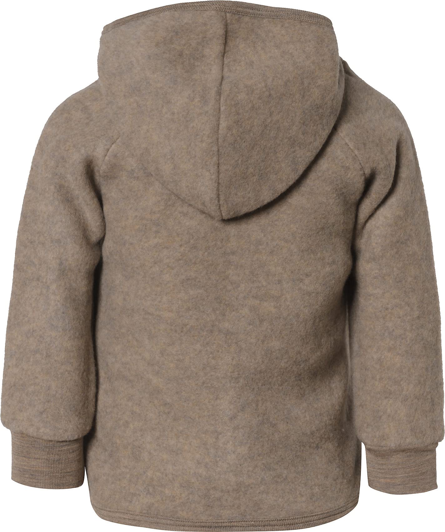 Engel Baby Jacke mit Kapuze Wollfleece, 74-80/74/80, walnuss Melange…
