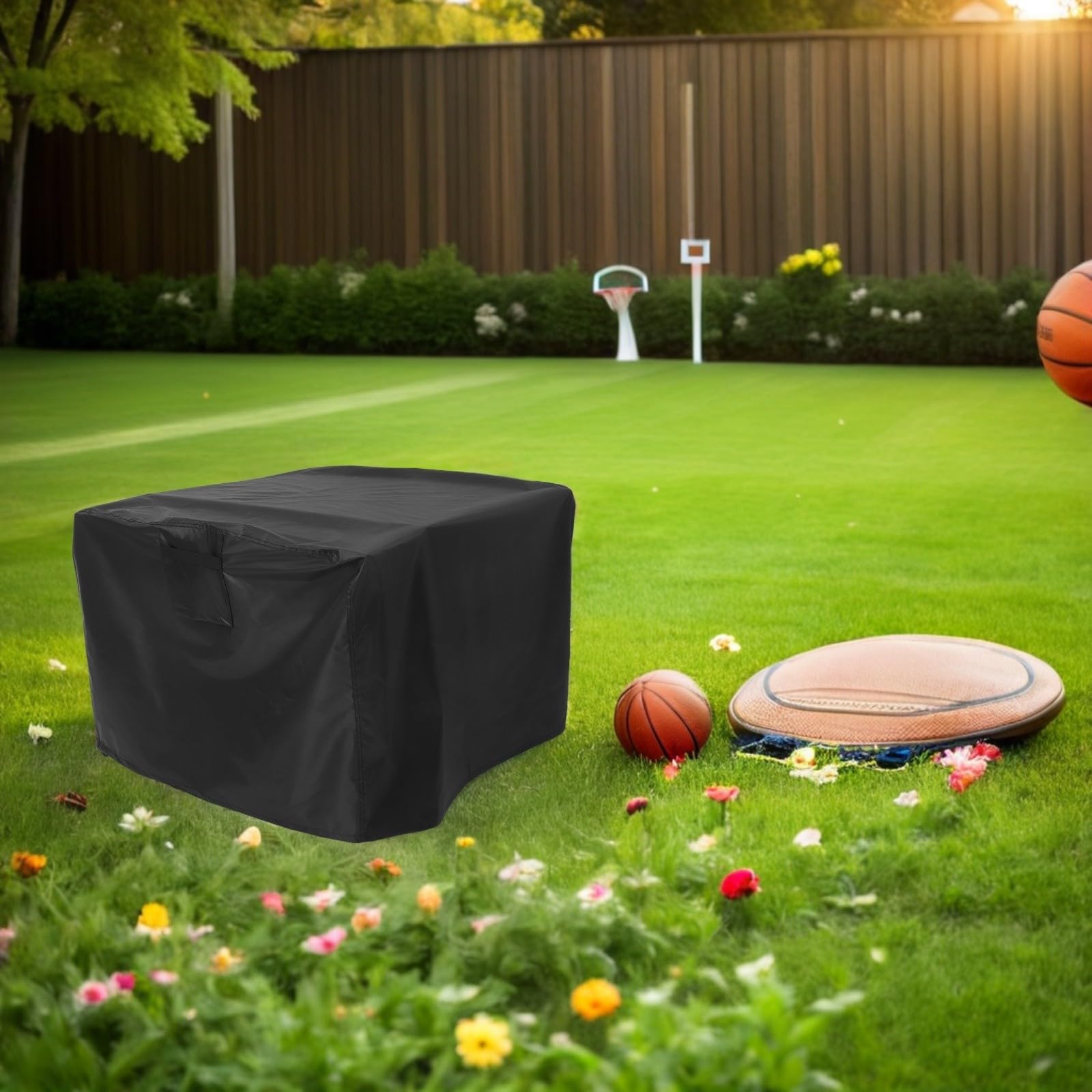 ORFOFE Housse Imperméable pour Mobilier de Jardin en Tissu Oxford 420d, Résistante la Déchirure, Carrée, Adaptée aux Braseros et Tables de Foyer D'extérieur Patio