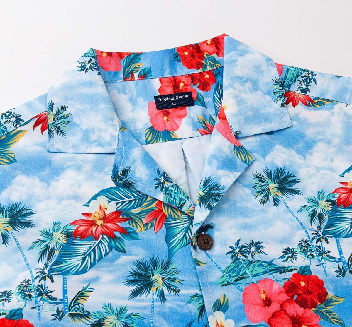 [Heywood] Camisas hawaianas para hombre, manga corta, ajuste regul