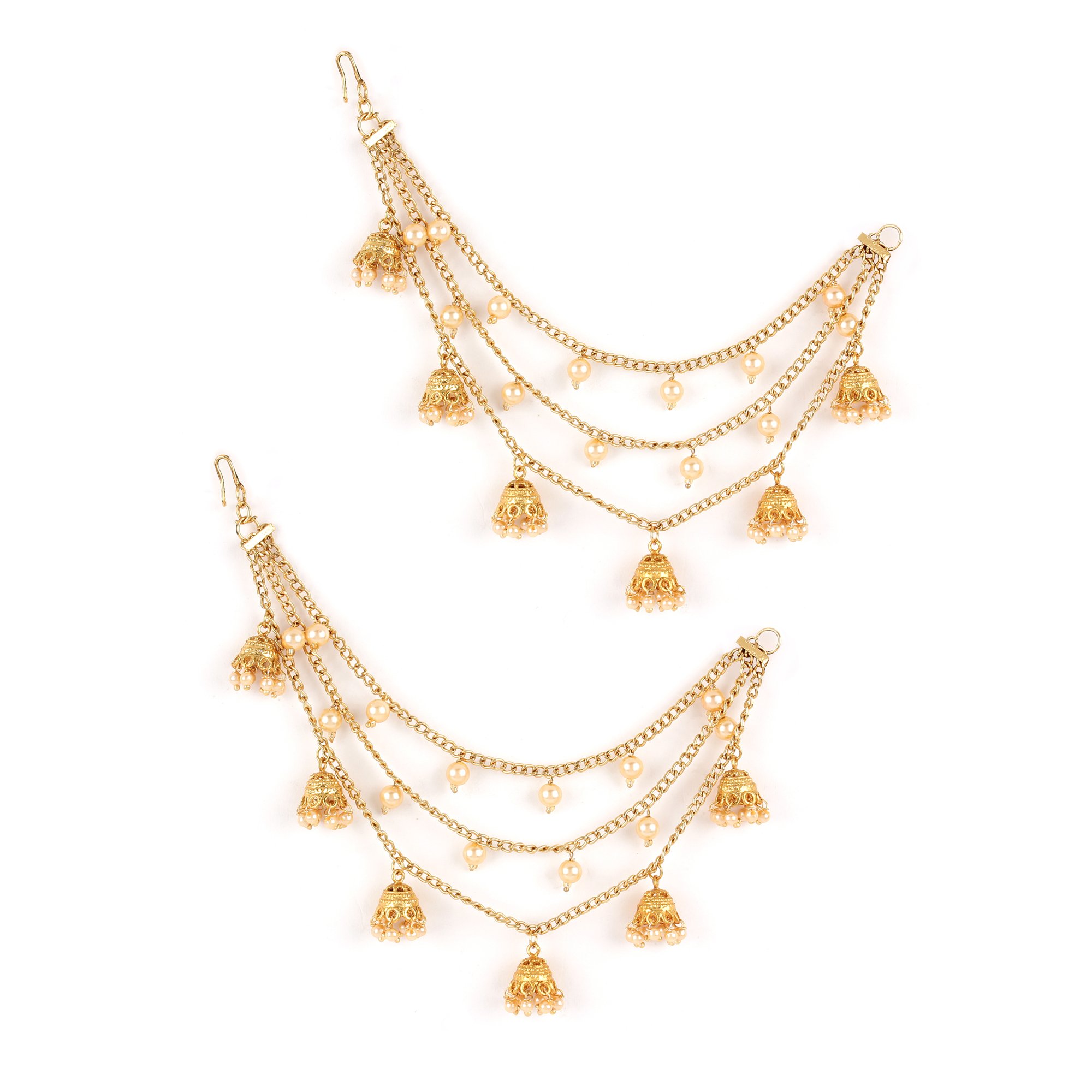 Women's Trendy 18K Gold Plated Ear Chain Earrings