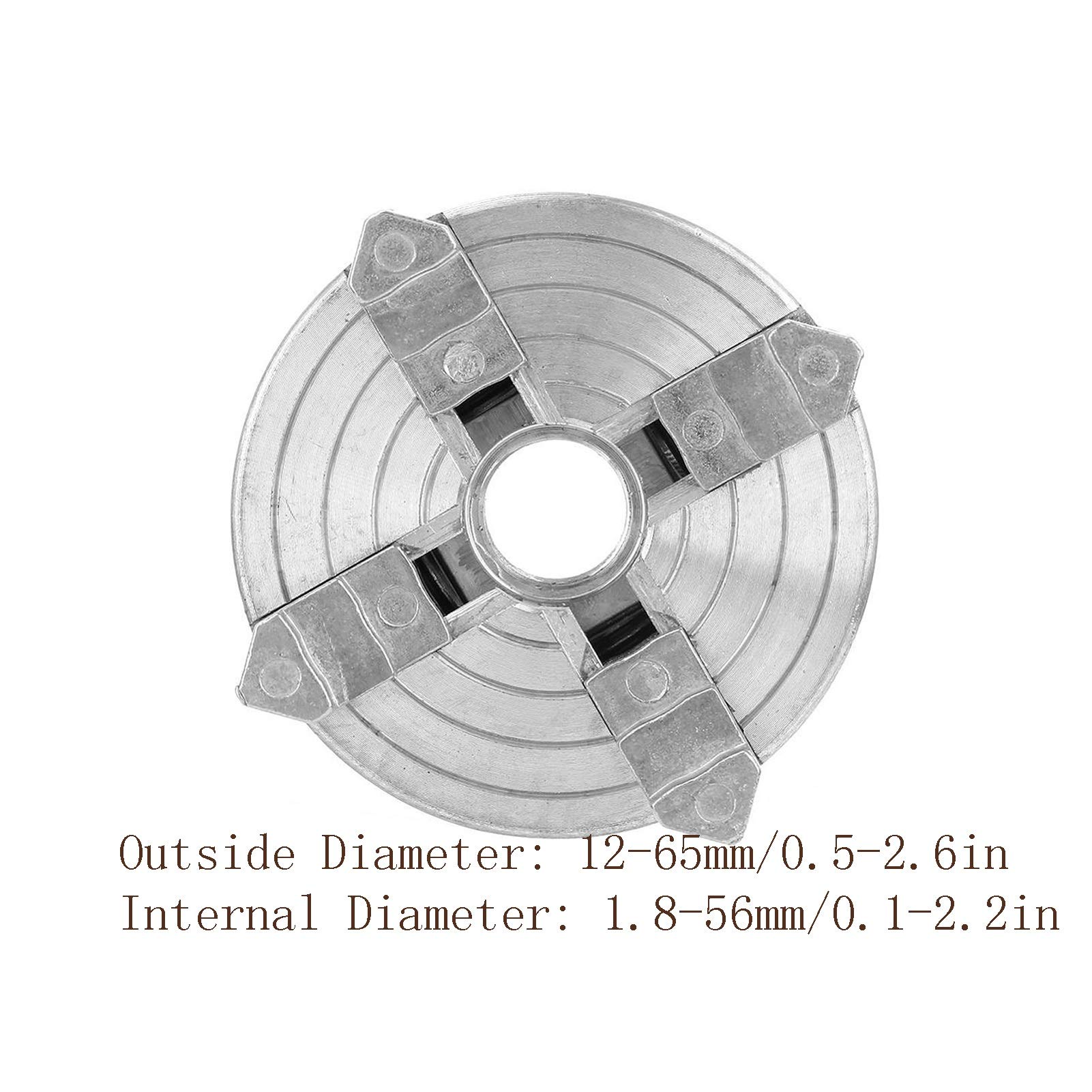Z011A Mini metalowy uchwyt tokarski ze stopu uchwyt czteroszczękowy akcesoria mocujące samocentrujący uchwyt wiertarski akcesoria tokarskie z kluczem sześciokątnym