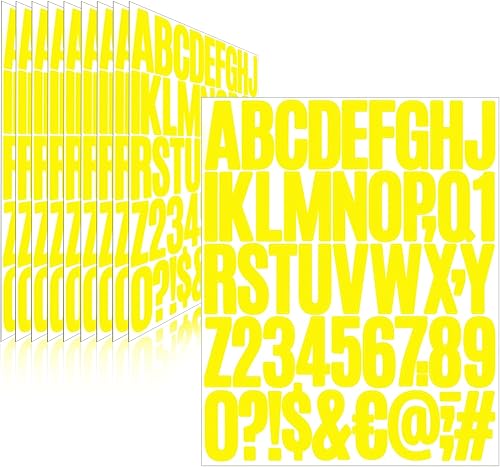 Vista 103 de Calcomanías de letras, 300 piezas, 30 hojas, vinilo autoadhesivo, impermeable, números de buzón, alfabeto para buzón, ventana, puerta, letrero, Negro