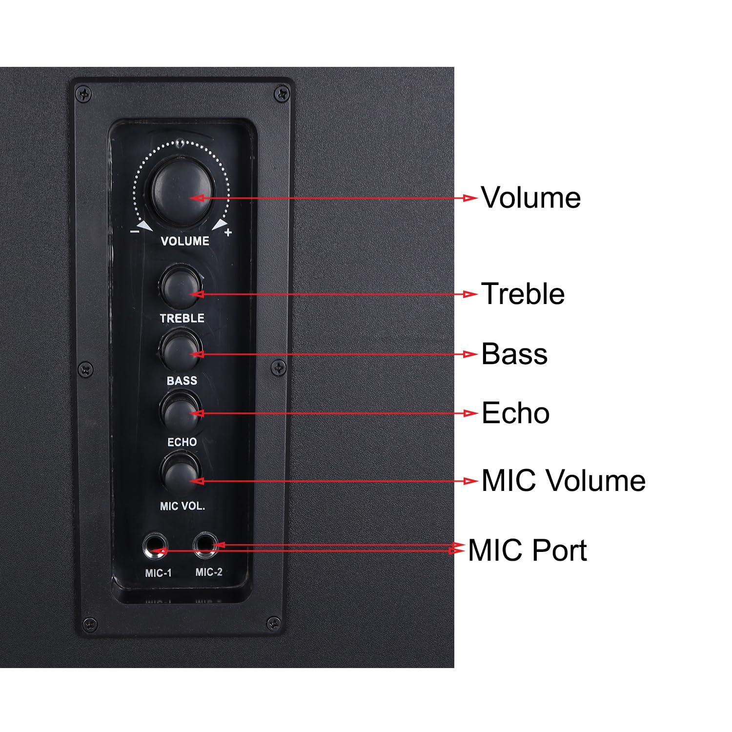 Nidhi Black Panther Double Tower Speaker With Mic 150 W