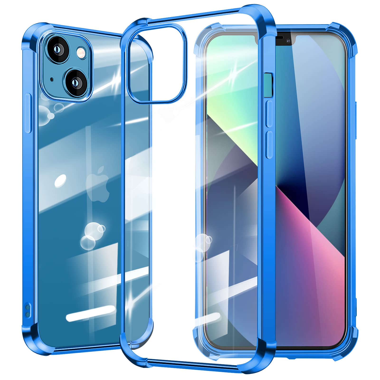 Apple iPhone 13青 ケース付き Apple 純正 iPhone13 シリコンケース ブルージェイ 青 アップル