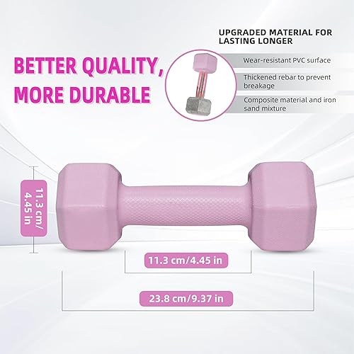 Miniatura 3 de Juego de pesas para mano de 5/10/15/20/25/36 libras, 5 opciones de colores, pesas libres de ejercicio y fitness, para mujeres y hombres, equipo de