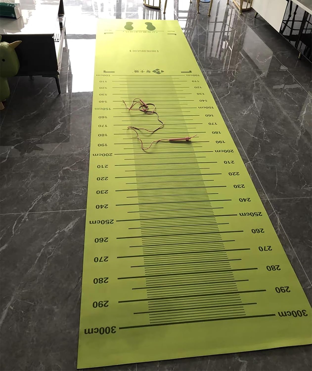 Rubber Long Jump Mat, Green Jumping Exercise Mats Tester for Entrance Exam, Training Pad for Long Jump Testing